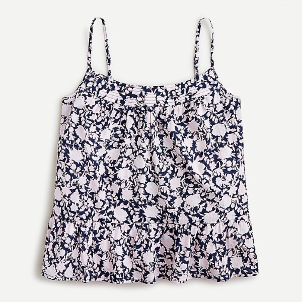 J.Crew Crinkle Cotton Tank Sz Sm